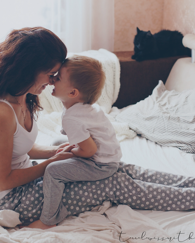 A real mom relaxing in a semi organized space (1)